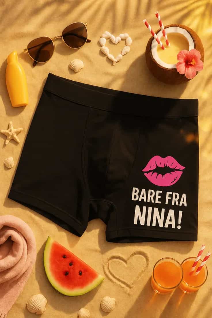 Morsomme boksershorts bare fra med navn