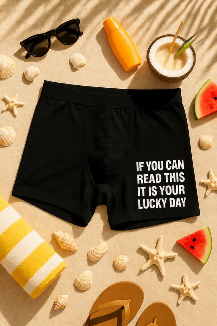 Morsomme boksershorts Din heldige dag