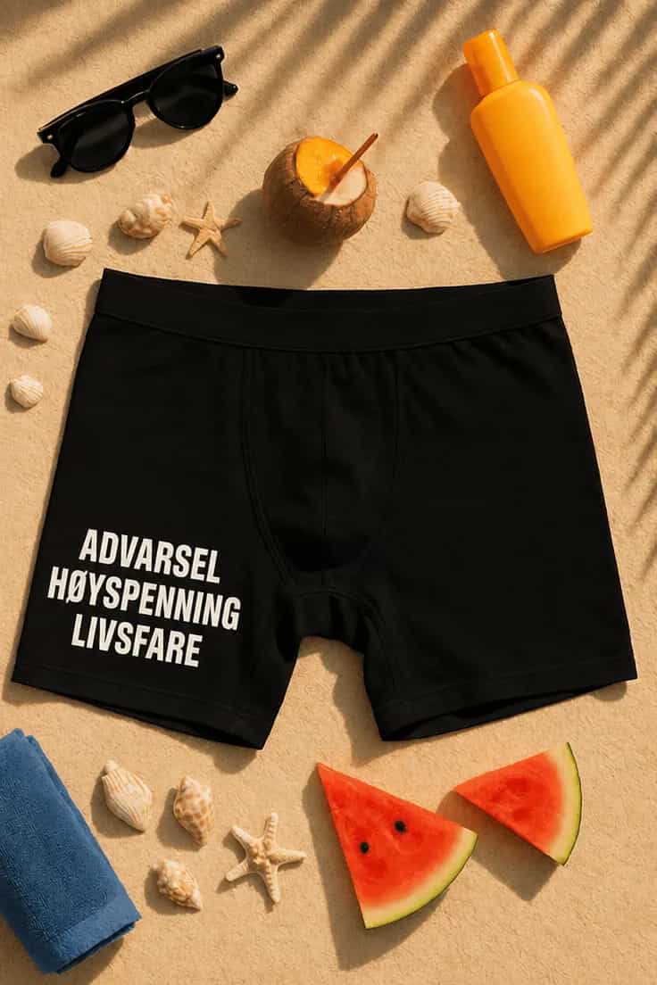 Morsomme boksershorts Høyspenning livsfare
