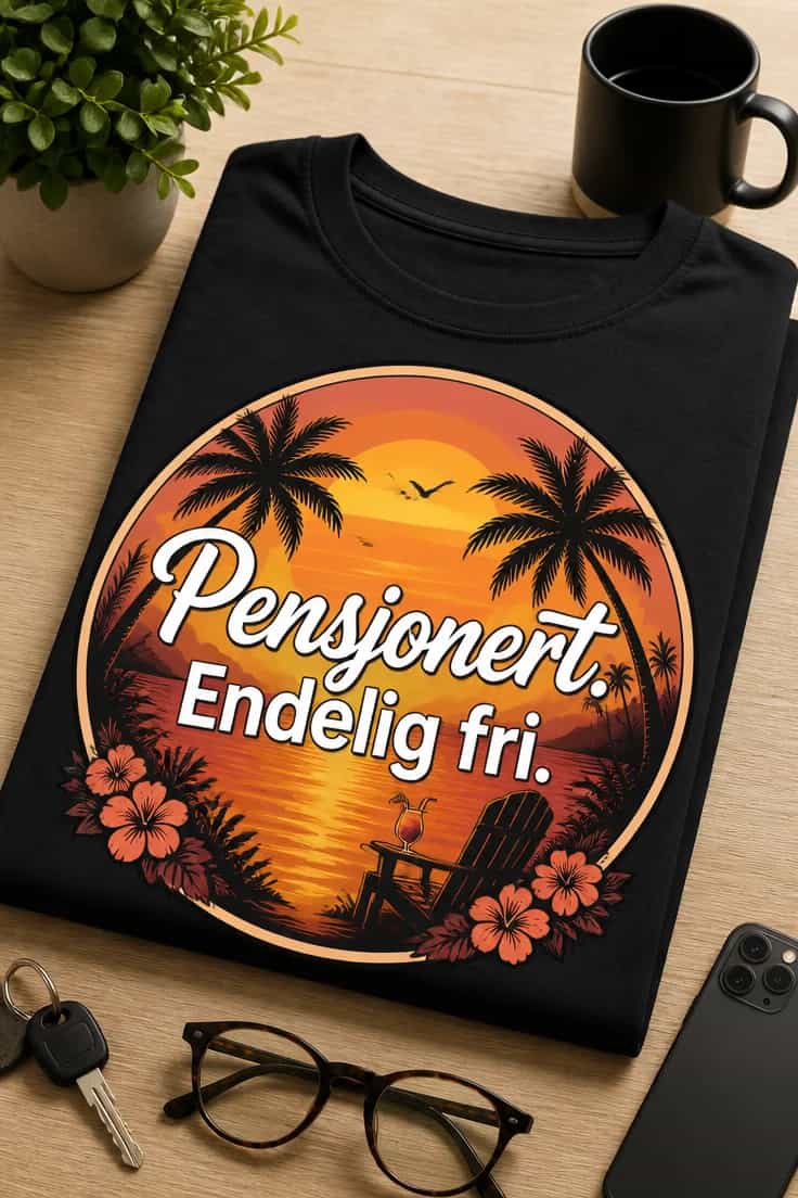 Pensjonert T-skjorte â Pensjonert. Endelig fri.