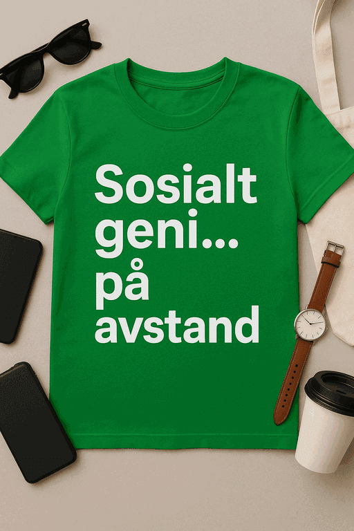 Sosialt geni… på avstand T-skjorte
