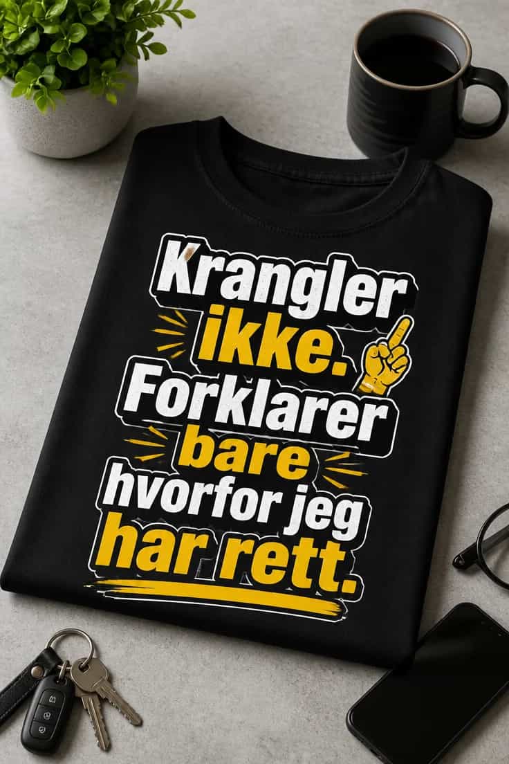 T-skjorte Krangler ikke, jeg har bare rett