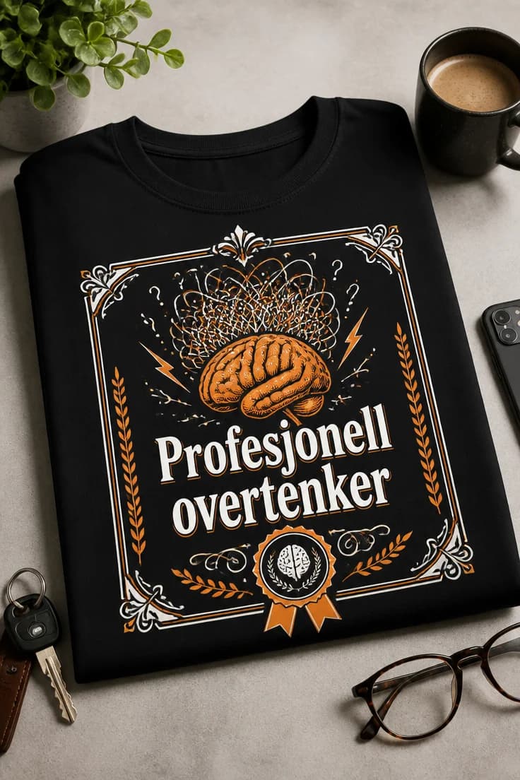 T-skjorte for overtenkere – Profesjonell overtenker
