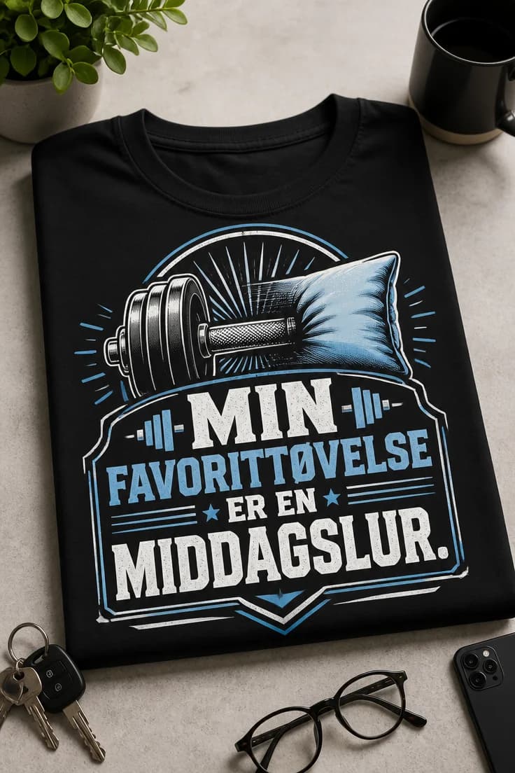 T-skjorte Min favorittøvelse er en middagslur