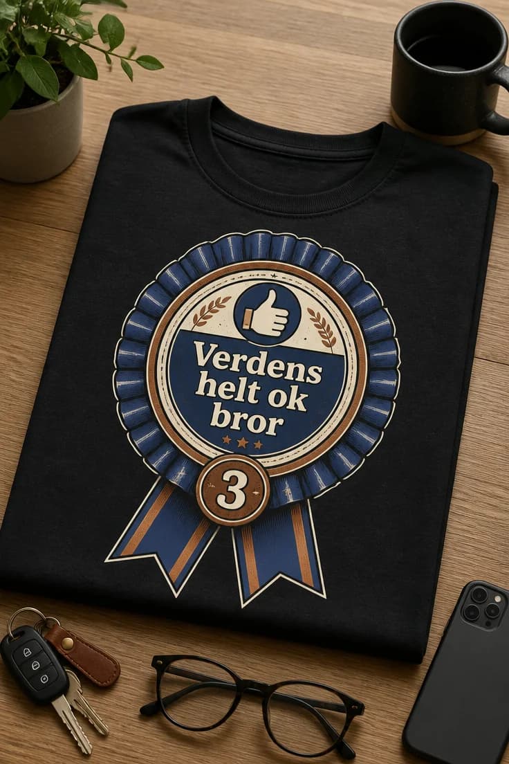 T-skjorte med Verdens helt ok bror