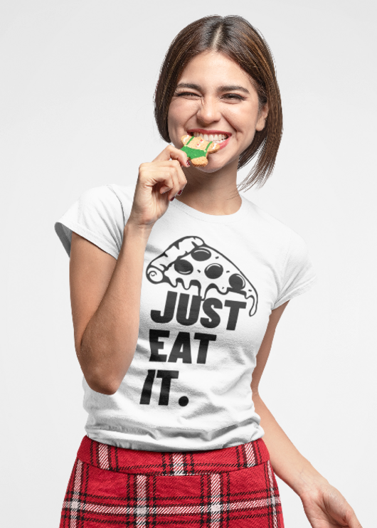 JUST EAT IT pizza - T-skjorte