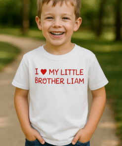 I love my little brother (valgfritt navn) - T-skjorte