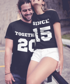 TOGETHER / SINCE (valgfritt år) - T-skjorte (sett)
