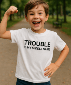 TROUBLE IS MY MIDDLE NAME - T-skjorte