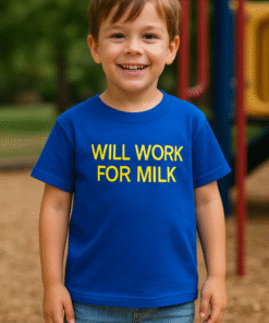 WILL WORK FOR MILK - T-skjorte for barn