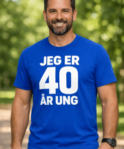 Morsom t-skjorte: Jeg er 40 år ung