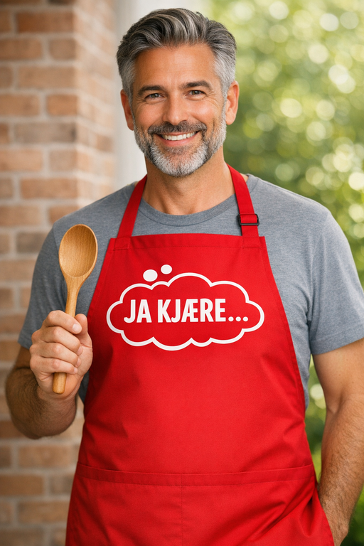 Morsomt forkle «JA KJÆRE…»