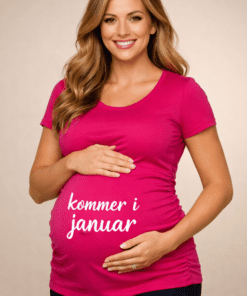Gravid-t-skjorte: kommer i januar