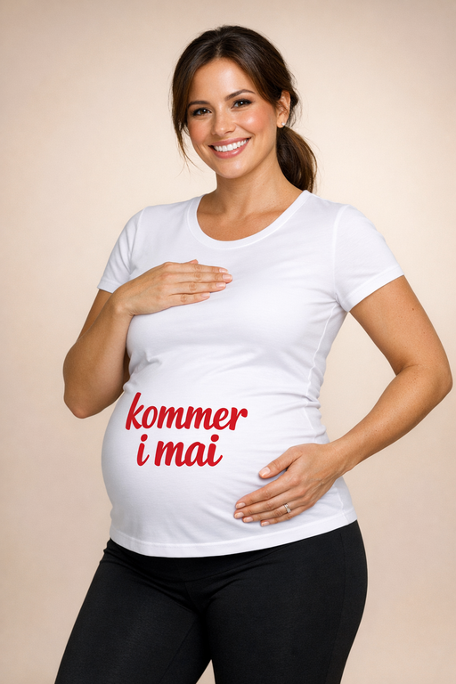 Gravid-t-skjorte: Kommer i mai