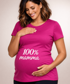 Gravid-t-skjorte «100% mamma»