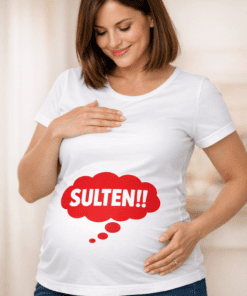 Gravid-t-skjorte «Sulten!!»