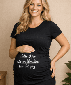 Gravid-t-skjorte: Dette skjer når en blondine har det gøy