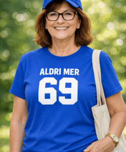 Morsom t-skjorte Aldri mer 69