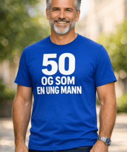 Morsom t-skjorte: 50 og som en ung mann