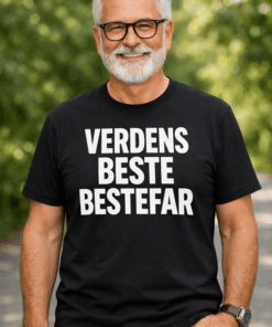 Morsom t-skjorte: VERDENS BESTE BESTEFAR
