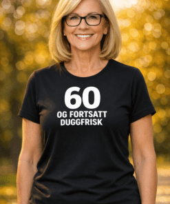 Morsom t-skjorte: 60 og fortsatt duggfrisk