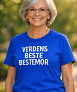 Morsom t-skjorte: VERDENS BESTE BESTEMOR