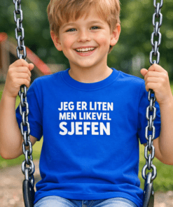 Morsom barne‑t-skjorte: Jeg er liten, men likevel sjefen