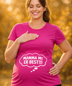 Gravid-t-skjorte «Mamma mi er BEST!!!»