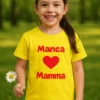 Barne t-skjorte mamma med navn med teksten Manca Mamma