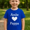 Barne t-skjorte Pappa med navn med trykket Anže Pappa