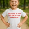 Barne t-skjorte Vent til du ser mamma med morsomt tekstdesign for barn
