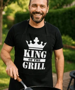 Forkle Grillkonge som morsom gave til bursdag for grillmesteren