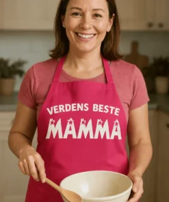 Forkle Verdens beste mamma med teksten VERDENS BESTE MAMMA