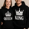 Genser King queen sett med trykket QUEEN KING for par