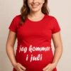 Gravid t-skjorte kommer i juli som gave til babyshower eller bursdag