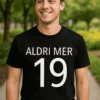 Morsom t-skjorte Aldri mer 19 med teksten ALDRI MER 19 på trykket