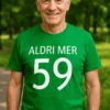 Morsom t-skjorte Aldri mer 59 med teksten ALDRI MER 59