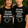 Morsom t-skjorte Beste sønn og mamma sett med matchende gaveidé for mor og sønn
