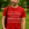 Morsom t-skjorte Binært system med geekete design og binærvits