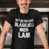 Morsom t-skjorte blåskjell og lam med teksten DET HETER IKKE BLÅSKJELL MEN LAM