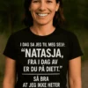 Morsom t-skjorte Diettspøk med navn med humoristisk tekst og personlig navnedesign