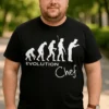 Morsom t-skjorte Evolution kokk med motivet EVOLUTION Chef