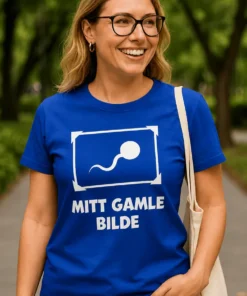 Morsom t-skjorte Gammelt bilde med teksten MITT GAMLE BILDE