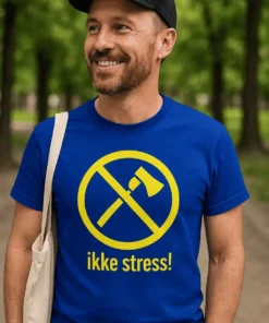 Morsom t-skjorte Ikke stress med trykket ikke stress! på myk bomulls-t-skjorte