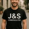 Morsom t-skjorte Jobber og sliter med trykket J&S JOBBER&SLITER