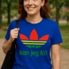 Morsom t-skjorte Kan jeg få rasta med teksten kan jeg få? på trykket