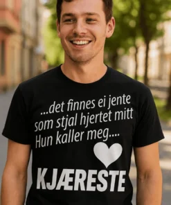 Morsom t-skjorte Kjæreste med stjålet hjerte som gave til kjæreste