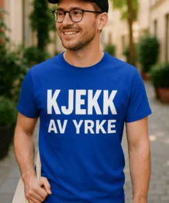 Morsom t-skjorte Kjekk av yrke som gave til bursdag eller utdrikningslag