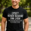 Morsom t-skjorte Lys raskere enn lyd med humoristisk trykk for gave og hverdagsbruk