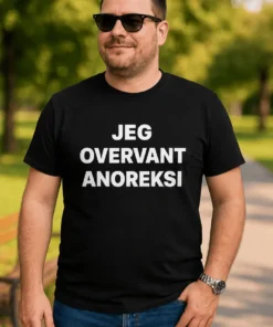 Morsom t-skjorte Overvant anoreksi med teksten JEG OVERVANT ANOREKSI.
